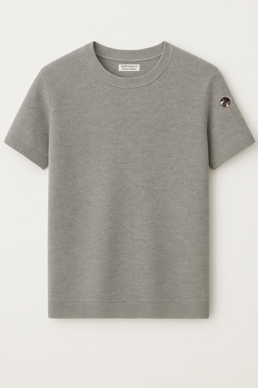 Cashmere T-Shirt Light Gray