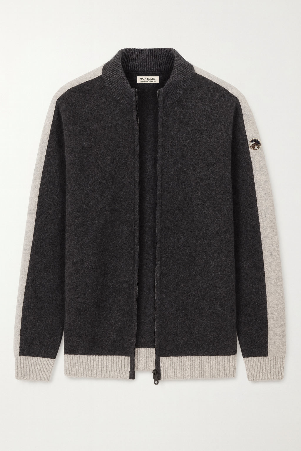 Merino Striped Cardigan Dark Gray